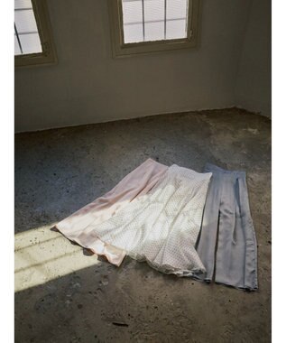 Green Parks AnriettMusee ドットフレアーロングスカート Off White