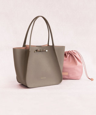 NUAGE LEATHER TOTE トートバッグ, ブラック系, F