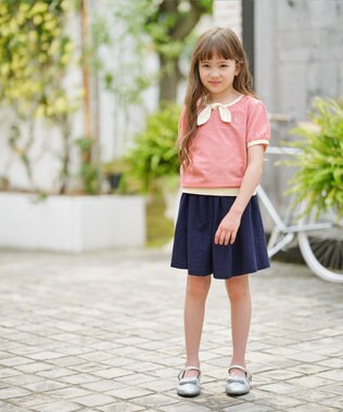 組曲 KIDS 【150-160㎝】マリンカノコ Tシャツ レッド