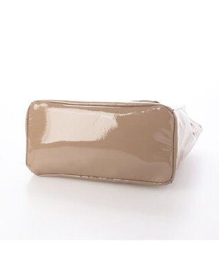 UNBILLION カシュカシュ cachecache / ソフトエナメルスクエア手提げトートS ベージュ