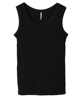 AMERICAN HOLIC 抗菌防臭針抜きリブタンクトップ Black