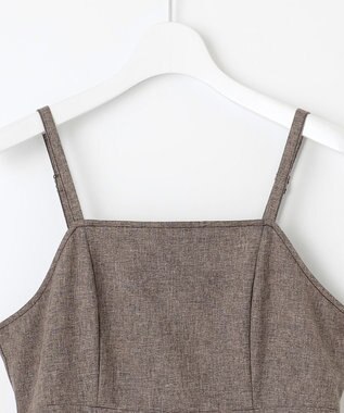 Feroux バッグリボン ジャンパースカート ダークブラウン系