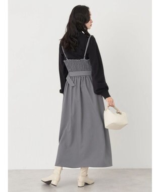 earth music&ecology ウエストマークキャミワンピース Gray