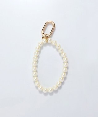 Phoebe エレガントパールストラップチャーム ホワイト