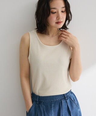 Green Parks ２ＷＡＹネックラメタンクトップ White