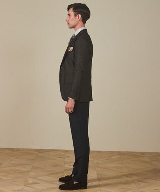 GOTAIRIKU カーディガンジャケット秋冬版【洗える/シワになりにくい/ストレッチ】リンクス BIZ ジャケット ダークブラウン系8