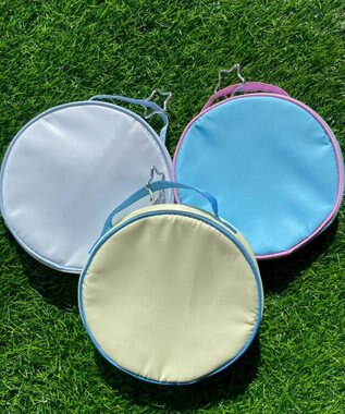 WEGO 配色サークルポーチ ブルー