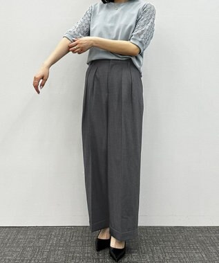 組曲 ウーステッドワイド パンツ グレー系