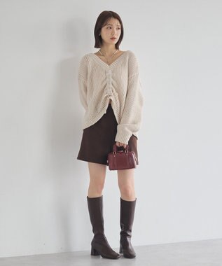 earth music&ecology ミニボストンバッグ Red