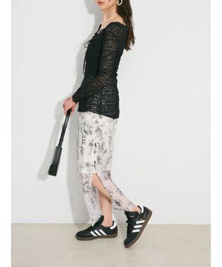 Green Parks カットワークデザインレーストップス Black