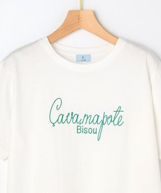 組曲 L 【先行予約】ロゴ刺繍 Ｔシャツ ホワイト系