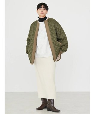 AMERICAN HOLIC キルポカリバーシブルキルティングミディコート Khaki