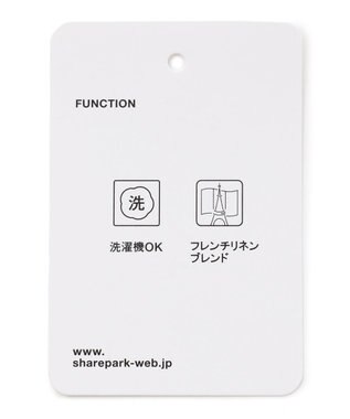 SHARE PARK LADIES 【洗える】ウォッシャブルリネン　ノースリブラウス ネイビー