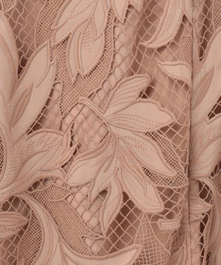 GRACE CONTINENTAL ケミカルリーフドレス ベージュ