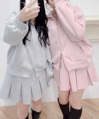 WEGO ダンボールレースパーカー ピンク