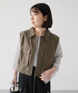 Green Parks ・ＳＵＧＡＲ　ＳＰＯＯＮ　ミリタリーショートベスト Khaki