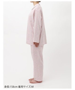 Wing パジャマ 長袖 長ズボン 綿100%(本体) 二重ガーゼ素材 レディース EP7043 ウイング／ワコール ピンク