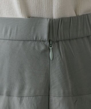 GRACE CONTINENTAL イレヘムサテンスカート グリーン