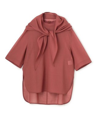 BEIGE， MOYE / スカーフ付き ハーフスリーブブラウス L.Bordeaux