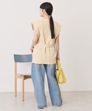 AMERICAN HOLIC 金ボタンニットジレ Ivory