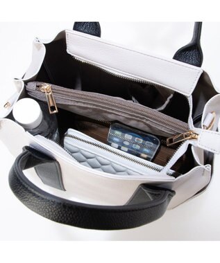 UNBILLION カシュカシュ cachecache / 6ポケットパーテーション2wayトート グレーミックス