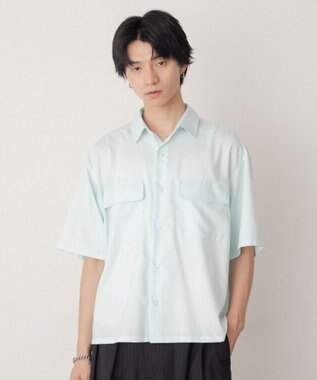 WEGO ダブルポケットボクシーシャツ（SS） サックス