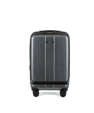 ACE BAGS & LUGGAGE ACE フォールズ スーツケース ２~３泊目安 フロントポケット・キャスターストッパー機能付き 06905 エース ガンメタリックヘアライン