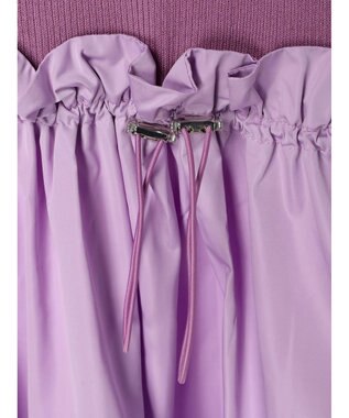 Green Parks ランタン型ニットドッキングタフタワンピース Lavender