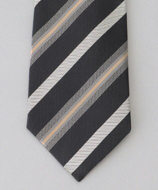 GOTAIRIKU GOTAIRIKU別注【日本製】シルク ネクタイ_レジメンタル ブラック系1