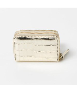 UNBILLION ペルケ perche / メタロッククロコ・ジャバラカードキーケース ゴールド