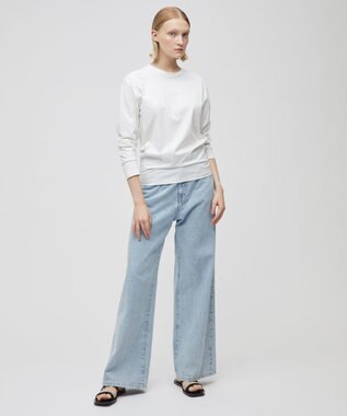 BEIGE， 【新色追加】MARCK / ワイドバギーパンツ L.Indigo