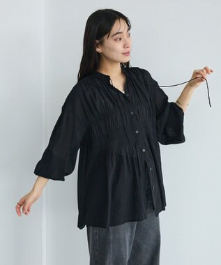 CRAFT STANDARD BOUTIQUE ウ゛ィンテージボイルロングスリーブブラウス Black