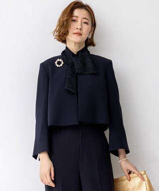 23区 【APPLAUDIR】クリアジョーゼット コンパクトタックジャケット