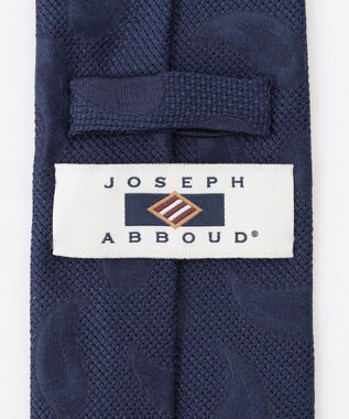 JOSEPH ABBOUD 【イタリア生地・日本製】ジャカードペイズリー ネクタイ ネイビー系
