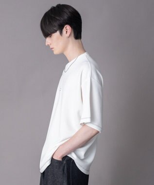 WEGO 【機能T/ユニセックス着用ITEM】カラーステッチワンポイントT（SS） ホワイト