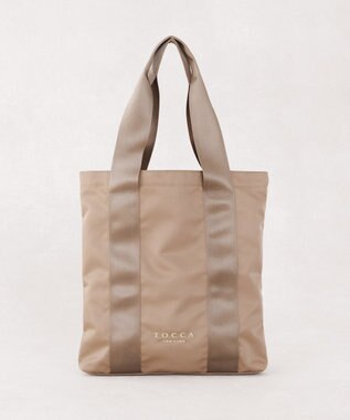 TOCCA 【アップサイクルコサージュ付き・美香＆Lovécoコラボ・数量限定・A4サイズ対応】FLOWER IN HEART BAG バッグ ベージュ×ローズ