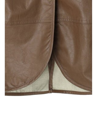 Green Parks フェイクレザーベスト Brown