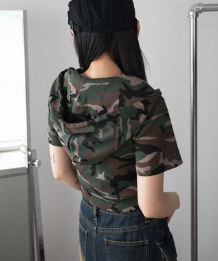 WEGO リブハンソデジップパーカー 柄1