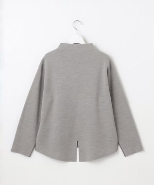 自由区 【セットアップ対応】ウールミラノボトルネック ニット グレー×ライトグレー