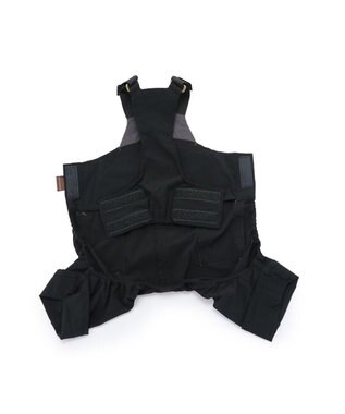 PET PARADISE ペットパラダイス オーバーオール ミリタリ ブラック 【小型犬】 ブラック