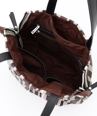 Y'SACCS 【ムック本掲載】ドローイングストライプ　ミニトートバッグ ワイン