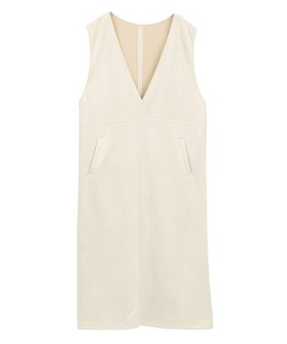 Green Parks なめらかタッチスウェード調ジャンパースカート Ivory