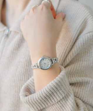 CITIZEN 【替えバンド付き2way 限定モデル】「カフェタイム」をテーマにしたソーラーテック電波時計 シルバー