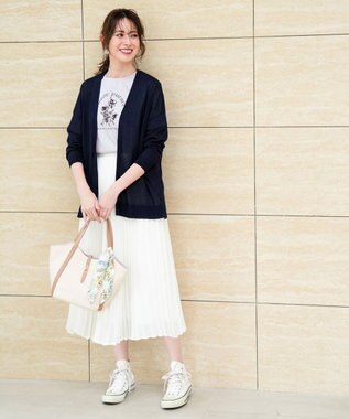 ANY SIS S エアリーライト ニットカーディガン ネイビー