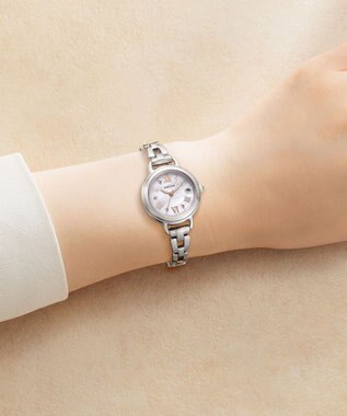 CITIZEN 【替えバンド付き2way 限定モデル】「カフェタイム」をテーマにしたソーラーテック電波時計 シルバー