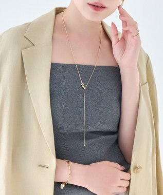 Phoebe 【金属アレルギー対応】リンキーデザインロングチェーンネックレス　ゴールド　ニッケルフリー ゴールド