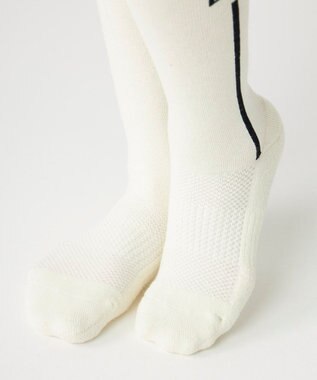 FILA GOLF／marie claire 【LOUDMOUTH】ロゴ入りニーハイソックス Off White