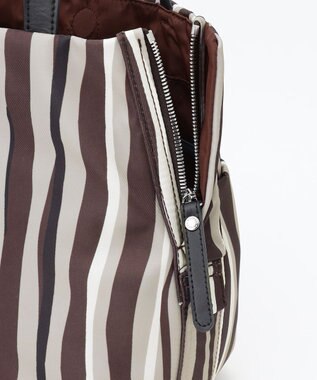 Y'SACCS 【ムック本掲載】ドローイングストライプ　ミニトートバッグ ワイン