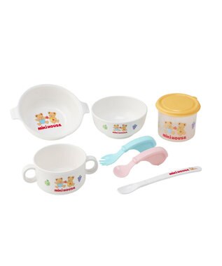 MIKI HOUSE HOT BISCUITS 【ミキハウス】 テーブルウェアセット 白