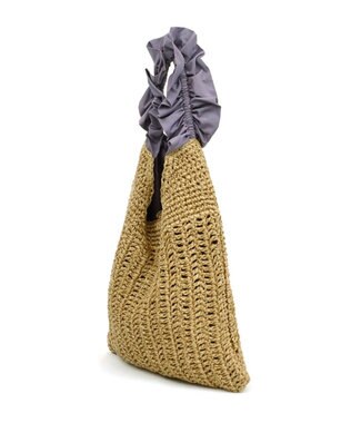 UNBILLION cachecache フリルワンハンドルペーパー手編みトート ラベンダー